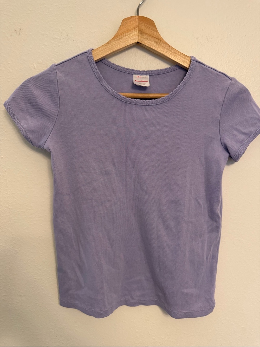 Hanna Andersson Lavender Short Sleeve Crew Tee